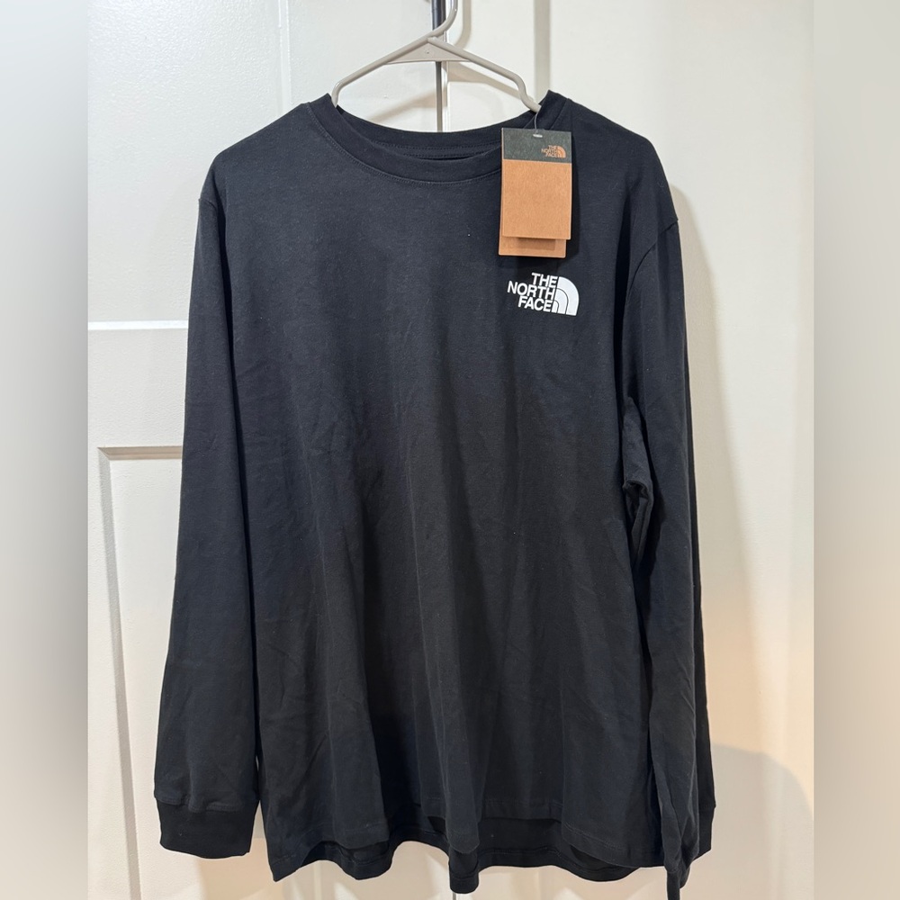 THE NORTH FACE Women's Long Sleeve Throwback Tee, TNF Black, XXL